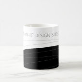 Bedrijfsnaam modern zwart-wit gepersonaliseerd koffiemok (Center)