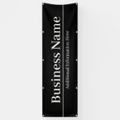 Bedrijfsnaam of andere bewerkbare tekst spandoek (Verticaal)