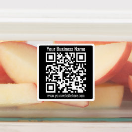 Bedrijfsnaam of andere info & Aanpasbare QR-code Labels