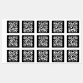 Bedrijfsnaam of andere info & Aanpasbare QR-code Labels (Vel)