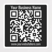 Bedrijfsnaam of andere info & Aanpasbare QR-code Labels (Design 2)