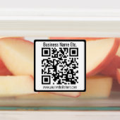 Bedrijfsnaam of andere info & Aanpasbare QR-code Labels (Aangebracht)