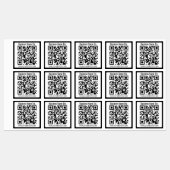 Bedrijfsnaam of andere info & Aanpasbare QR-code Labels (Vel)