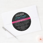 Bedrijfsnaam of logo Product Pot of container Ronde Sticker (Envelop)