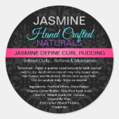 Bedrijfsnaam of logo Productpot of -container Ronde Sticker (Voorkant)