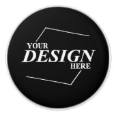 Bedrijfsnaam Ontwerp uw eigen naam Keramische Knop (Voorkant)