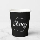 Bedrijfsnaam Ontwerp uw eigen naam Papieren Bekers (Achterkant)