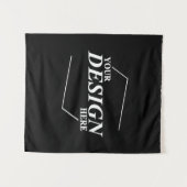 Bedrijfsnaam Ontwerp uw eigen naam Wandkleed (Voorkant (horizontaal))