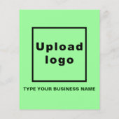 Bedrijfsnaam op lichtgroene brochure (Achterkant)