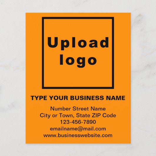 Bedrijfsnaam op Oranje brochure (Voorkant)