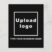 Bedrijfsnaam op zwarte brochure (Achterkant)