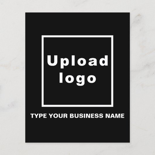 Bedrijfsnaam op zwarte brochure (Achterkant)