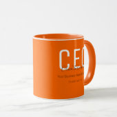 Bedrijfsnaam Oranje CEO Mok (Voorkant rechts)