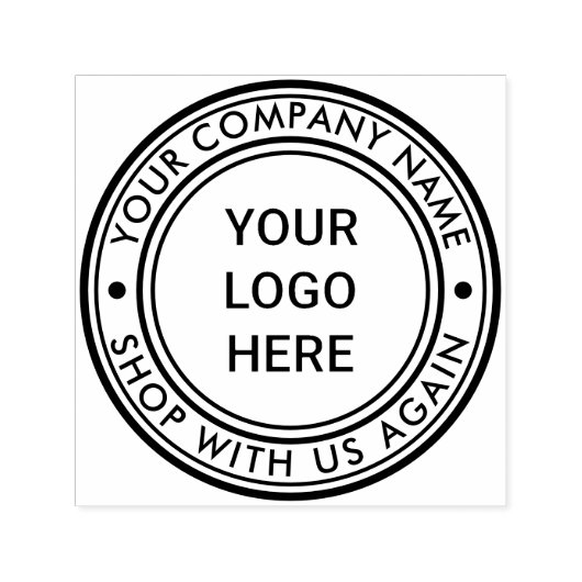 Bedrijfsnaam Professioneel Merk Logo Zelfinktende Stempel (Design)