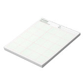 Bedrijfsnaam Project Datum 8x8 Geschaakt Geruit Notitieblok (Linkerzijde)