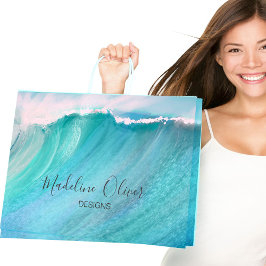 Bedrijfsnaam Promotie Blauw Groot Cadeauzakje