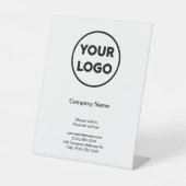 Bedrijfsnaam promotiewinkel van bedrijfsnaam reclamebord met voetstuk (Voorkant)