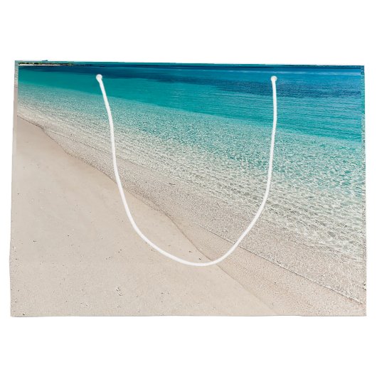 Bedrijfsnaam Promotional Beach Blue Groot Cadeauzakje (Achterkant)