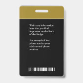 Bedrijfsnaam QR Code Bar Code Code Aangepast Badge (Achterkant)