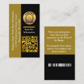 Bedrijfsnaam QR Code Bar Code Code Aangepast Visitekaartje (Voorkant / Achterkant)
