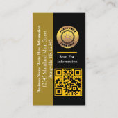 Bedrijfsnaam QR Code Bar Code Code Aangepast Visitekaartje (Voorkant)