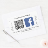 Bedrijfsnaam qr code Facebook merkkleur Rechthoekige Sticker (Envelop)