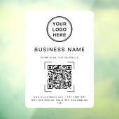 Bedrijfsnaam QR-code Logo Wit Raamsticker (Vel 3)
