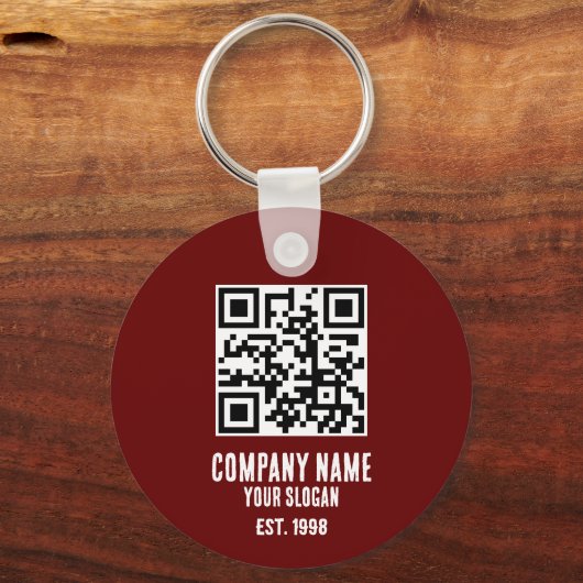 Bedrijfsnaam, QR-code Sleutelhanger (Achterkant)
