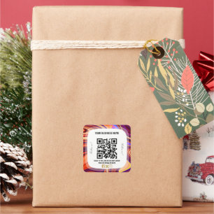 Bedrijfsnaam QR code sticker