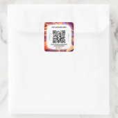 Bedrijfsnaam QR code sticker (Tas)