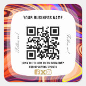 Bedrijfsnaam QR code sticker (Voorkant)