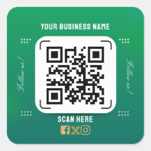 Bedrijfsnaam QR code sticker