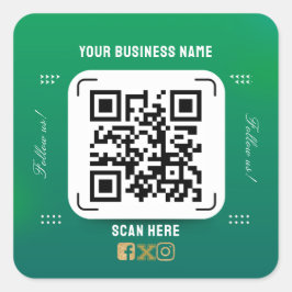 Bedrijfsnaam QR code sticker