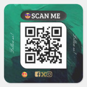 Bedrijfsnaam QR code sticker (Voorkant)