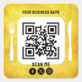 Bedrijfsnaam QR code sticker (Voorkant)