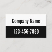 Bedrijfsnaam QR Code Telefoonnummer Zwart-wit Visitekaartje (Voorkant)