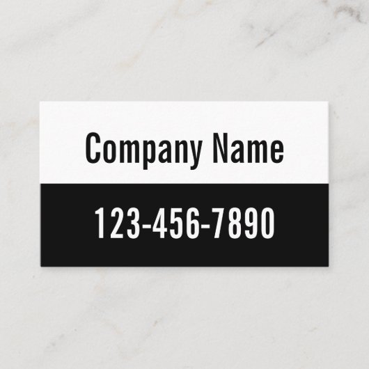 Bedrijfsnaam QR Code Telefoonnummer Zwart-wit Visitekaartje (Voorkant)