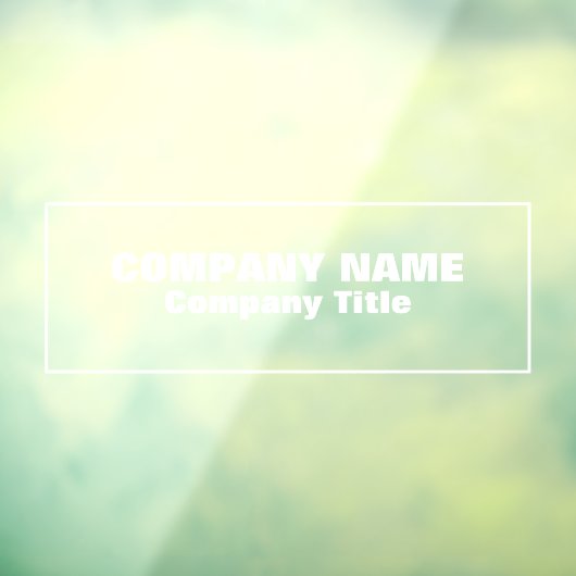 Bedrijfsnaam Raamsticker (Vel 3)