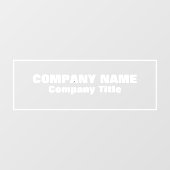 Bedrijfsnaam Raamsticker (Vel)