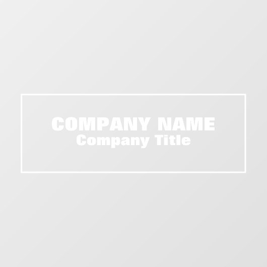 Bedrijfsnaam Raamsticker (Vel)