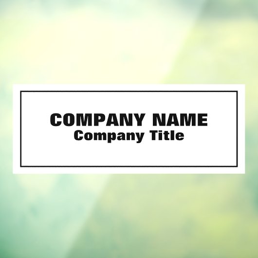 Bedrijfsnaam Raamsticker (Vel 3)