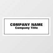 Bedrijfsnaam Raamsticker (Vel)