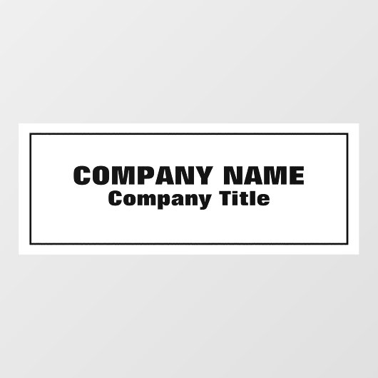 Bedrijfsnaam Raamsticker (Vel)