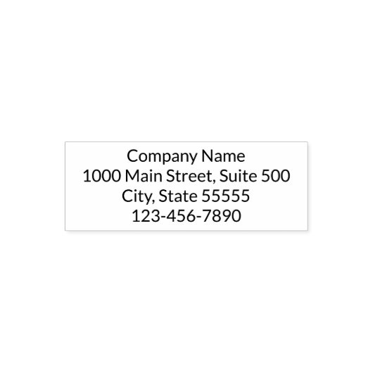 Bedrijfsnaam Retouradres en telefoonnummer Zelfinktende Stempel (Design)