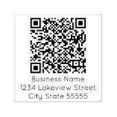 Bedrijfsnaam Retouradres QR Code Sjabloon Zelfinktende Stempel (Design)