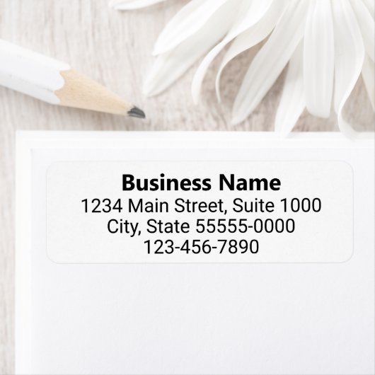 Bedrijfsnaam Retouradres Telefoonnummer Sjabloon Etiket (Insitu)