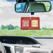 Bedrijfsnaam rode logo qr code luchtverfrisser