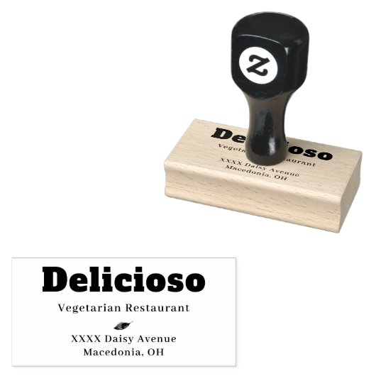 Bedrijfsnaam Rubber Stempel (Gestempeld)