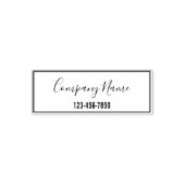 Bedrijfsnaam Script en telefoonnummer Sjabloon Zelfinktende Stempel (Design)