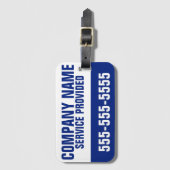 Bedrijfsnaam Service Aangepaste telefoon Bagagelabel (Voorkant (verticaal))